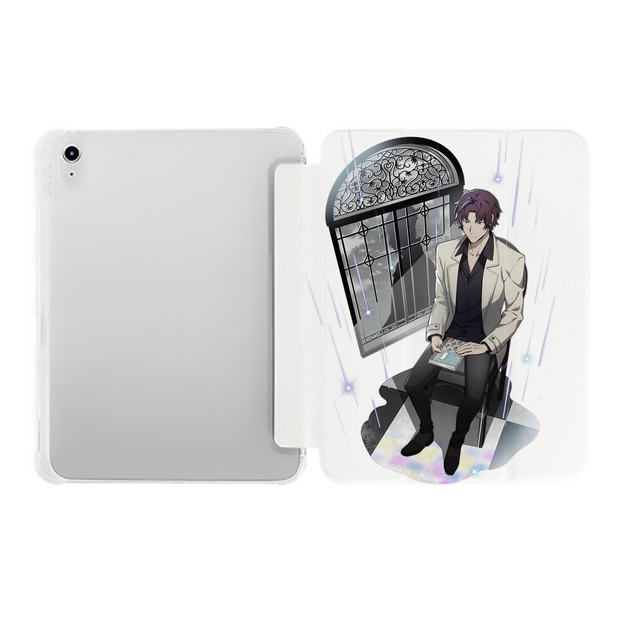 （画像用） 文豪ストレイドッグス Bungo Stray Dogs IPad ケース ペン収納付き 三つ折りスタンド PUレザー×シリコン 対応機種9.5/10.5/10.9インチ